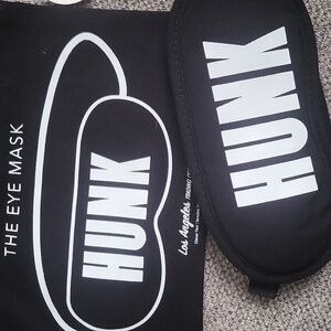 Cute eye mask with fun saying & matching zippered case.